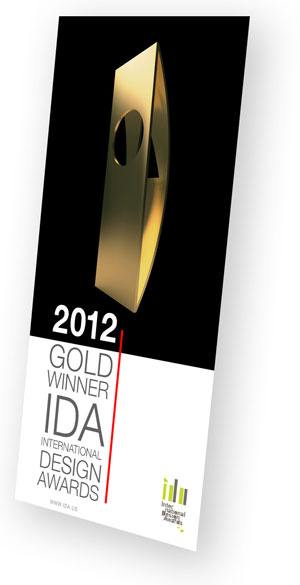 gold design awards winner label