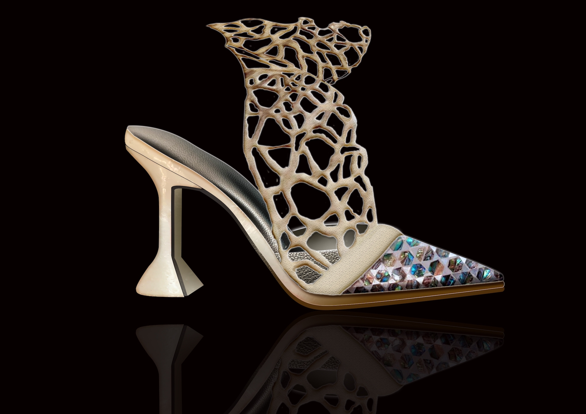 The Fibonacci Mule, Gold in Accessory Footwear IDA 2021